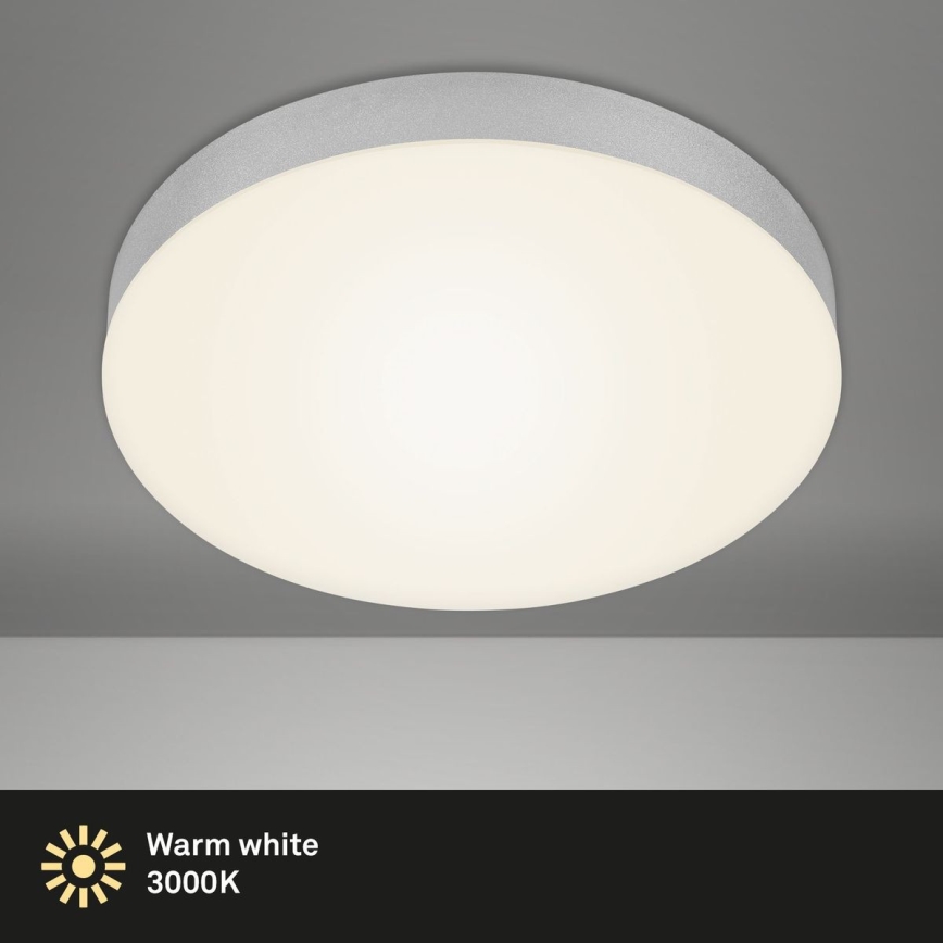 Briloner 7066-014 - LED Plafondlamp FLAME LED/21W/230V 3000K zilver diameter 28,7 cm