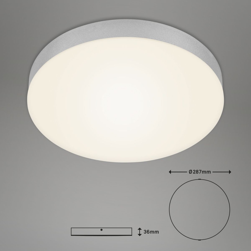 Briloner 7066-014 - LED Plafondlamp FLAME LED/21W/230V 3000K zilver diameter 28,7 cm