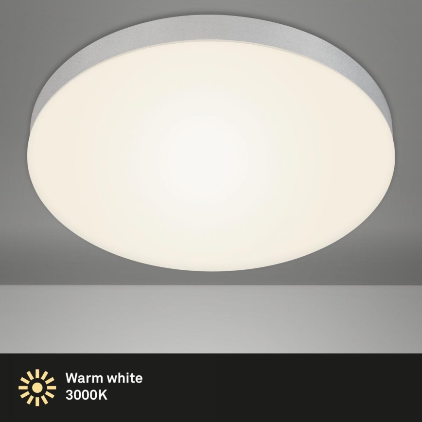 Briloner 7068-014 - LED Plafondlamp FLAME LED/24,5W/230V 3000K diameter 38 cm zilver