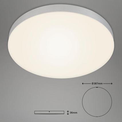 Briloner 7068-014 - LED Plafondlamp FLAME LED/24,5W/230V 3000K diameter 38 cm zilver