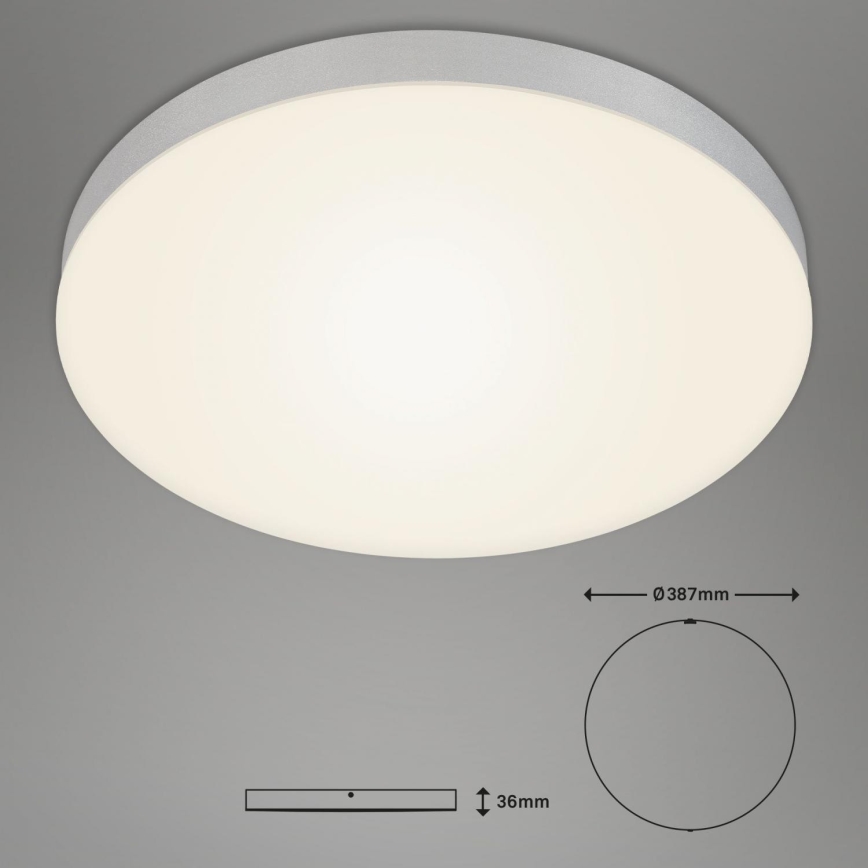 Briloner 7068-014 - LED Plafondlamp FLAME LED/24,5W/230V 3000K diameter 38 cm zilver