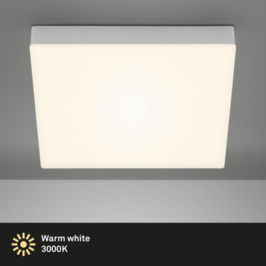 Briloner 7071-014 - LED Plafondlamp FLAME LED/21W/230V 3000K 28,7x28,7 cm zilver