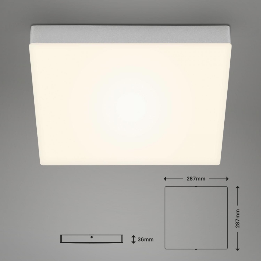 Briloner 7071-014 - LED Plafondlamp FLAME LED/21W/230V 3000K 28,7x28,7 cm zilver