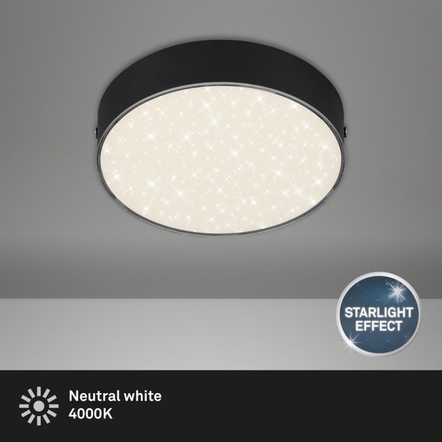 Briloner 7072-415 - LED Plafondlamp STAR SKY LED/11W/230V 4000K diameter 15 cm zwart