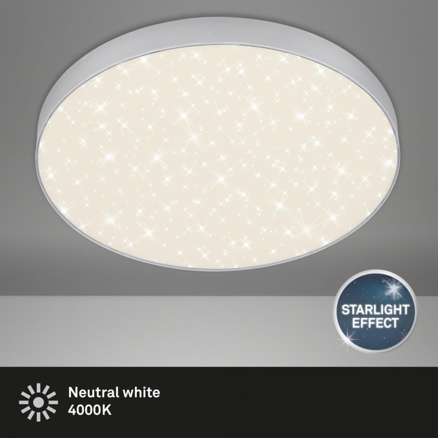 Briloner 7075-414 - LED Plafondlamp STAR SKY LED/24,5W/230V 4000K diameter 38 cm zilver