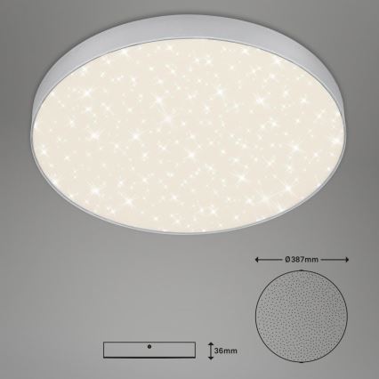 Briloner 7075-414 - LED Plafondlamp STAR SKY LED/24,5W/230V 4000K diameter 38 cm zilver