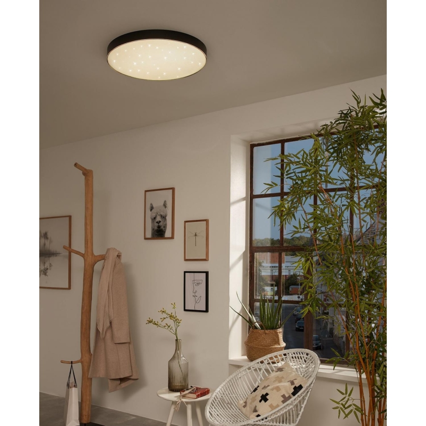 Briloner 7075-415 - LED Plafondlamp STAR SKY LED/24,5W/230V 4000K diameter 38 cm zwart