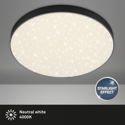 Briloner 7075-415 - LED Plafondlamp STAR SKY LED/24,5W/230V 4000K diameter 38 cm zwart