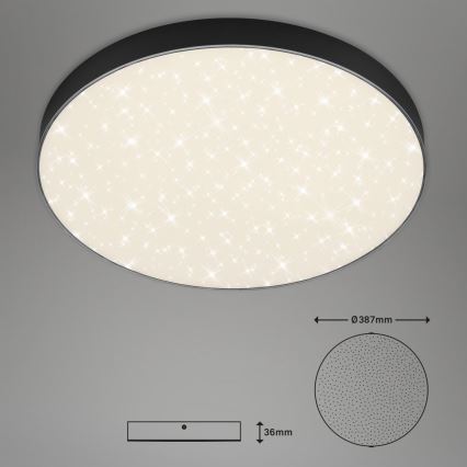 Briloner 7075-415 - LED Plafondlamp STAR SKY LED/24,5W/230V 4000K diameter 38 cm zwart