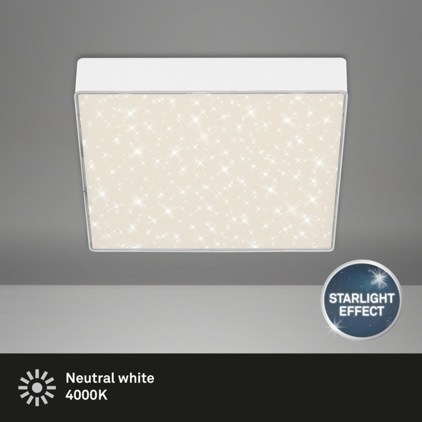 Briloner 7077-416 - LED Plafondlamp STAR SKY LED/16W/230V 4000K 21x21 cm wit