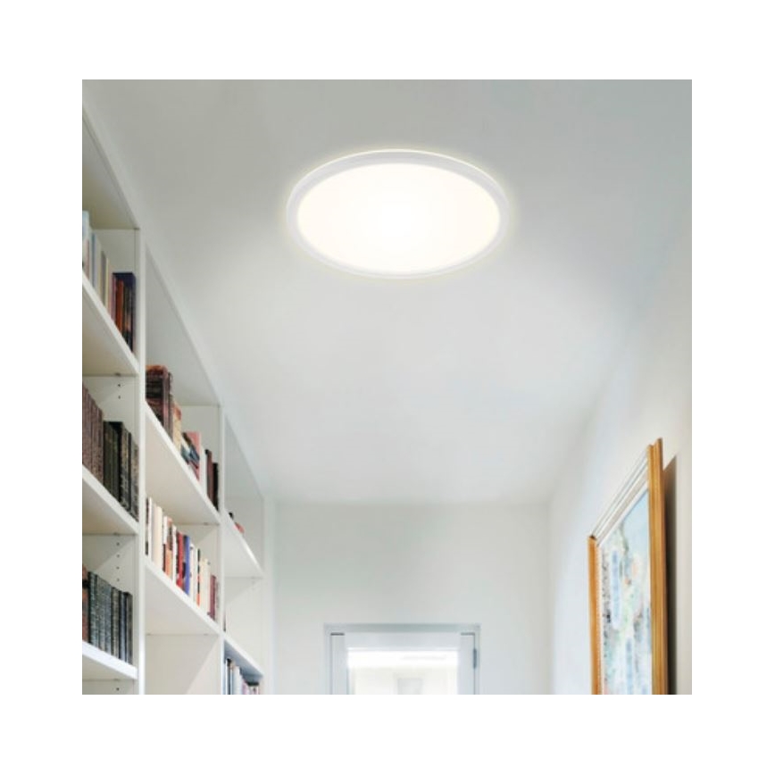 Briloner 7079-016 - Dimbare LED plafondlamp SLIM LED/18W/230V 2700-6500K + afstandsbediening