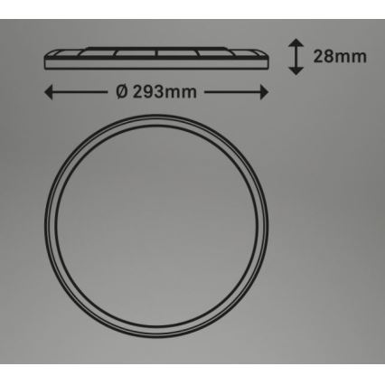 Briloner 7079-016 - Dimbare LED plafondlamp SLIM LED/18W/230V 2700-6500K + afstandsbediening