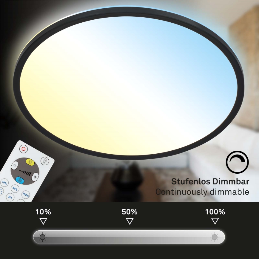 Briloner 7080-015 - LED dimbare plafondlamp SLIM LED/22W/230V 2700-6500K + afstandsbediening