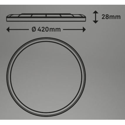 Briloner 7080-015 - LED dimbare plafondlamp SLIM LED/22W/230V 2700-6500K + afstandsbediening