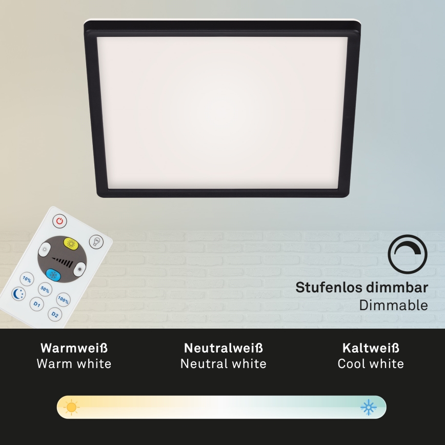Briloner 7082-015 - Dimbare LED Plafondlamp SLIM LED/22W/230V 2700-6500K + afstandsbediening