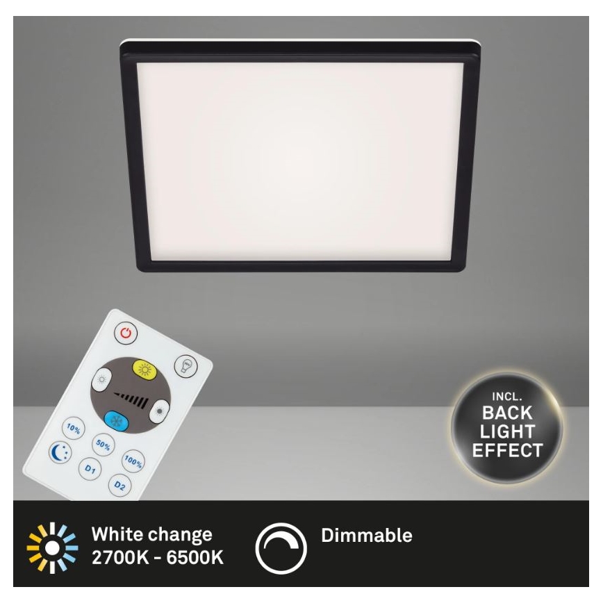 Briloner 7082-015 - Dimbare LED Plafondlamp SLIM LED/22W/230V 2700-6500K + afstandsbediening