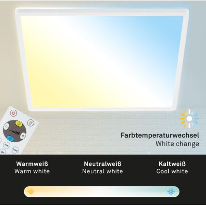 Briloner 7082-016 - LED dimbare plafondlamp SLIM LED/22W/230V 2700-6500K + afstandsbediening