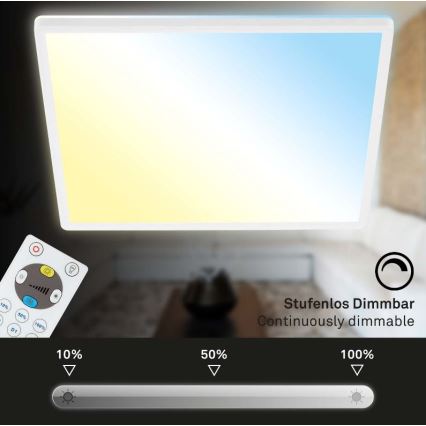 Briloner 7082-016 - LED dimbare plafondlamp SLIM LED/22W/230V 2700-6500K + afstandsbediening
