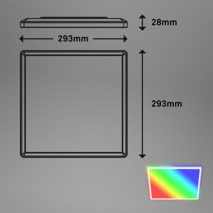 Briloner 7090-416 - LED RGBW Dimbare plafondlamp SLIM LED/15W/230V + afstandsbediening