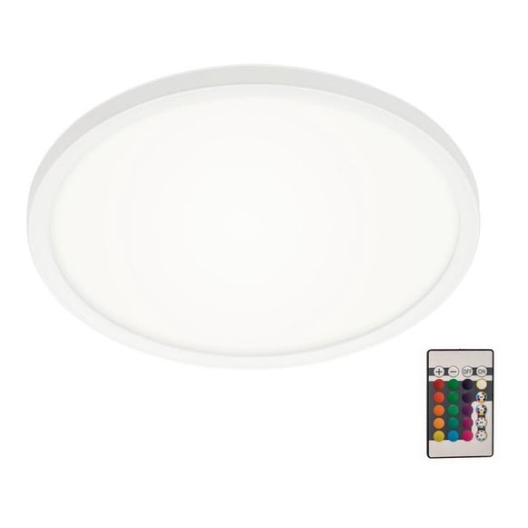Briloner 7092-416 - RGBW dimbare plafondlamp SLIM LED/15W/230V + afstandsbediening