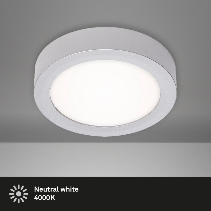 Briloner 7122-014 - LED-plafondlamp FIRE LED/11W/230V 3000K Ø 17 cm zilver