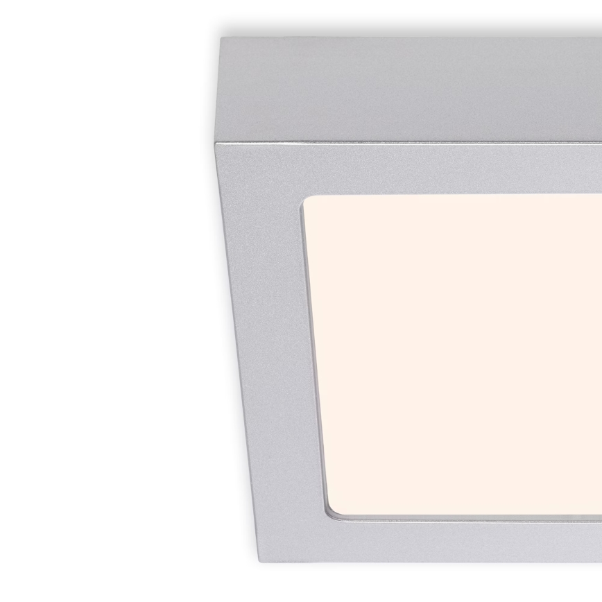 Briloner 7123-014 - LED plafondlamp FIRE LED/12W/230V 3000K 17x17cm zilver
