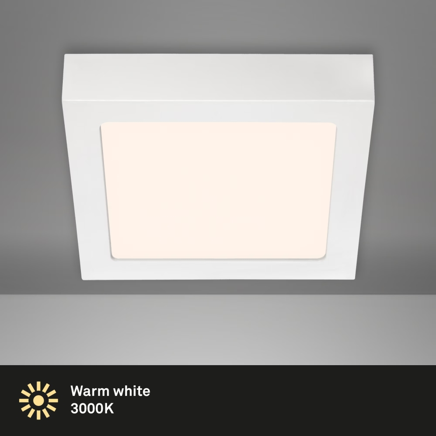 Briloner 7123-016 - LED plafondlamp FIRE LED/12W/230V 3000K 17x17 cm wit