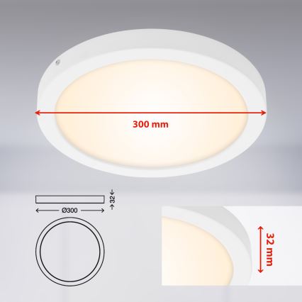 Briloner 7141-016 - LED Plafondlamp FIRE LED/21W/230V