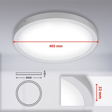 Briloner 7143-414 - LED Plafondlamp FIRE LED/24,5W/230V 4000K