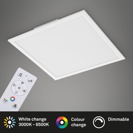 Briloner 7152-016 - LED RGB Dimbaar bevestigd lichtpaneel COLOUR LED/24W/230V 3000-6500K + afstandsbediening