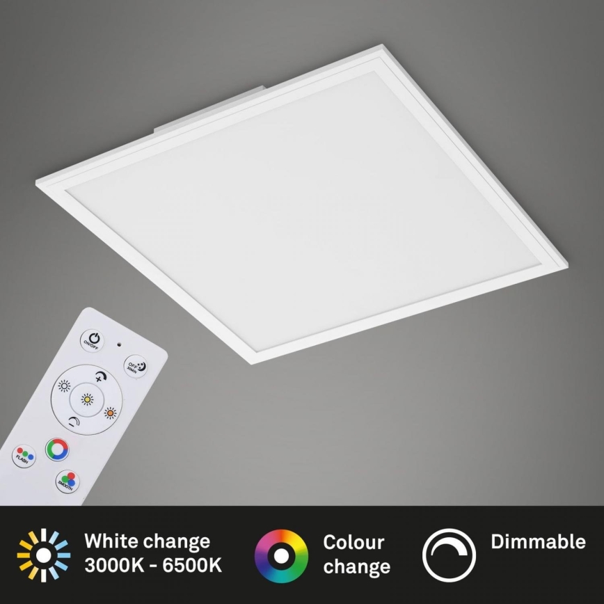 Briloner 7152-016 - LED RGB Dimbaar bevestigd lichtpaneel COLOUR LED/24W/230V 3000-6500K + afstandsbediening