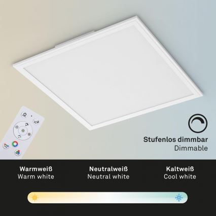 Briloner 7152-016 - LED RGB Dimbaar bevestigd lichtpaneel COLOUR LED/24W/230V 3000-6500K + afstandsbediening