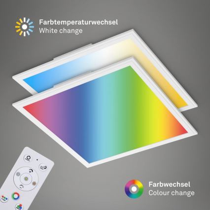 Briloner 7152-016 - LED RGB Dimbaar bevestigd lichtpaneel COLOUR LED/24W/230V 3000-6500K + afstandsbediening