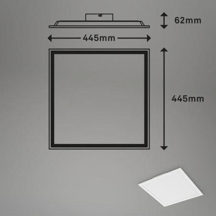 Briloner 7152-016 - LED RGB Dimbaar bevestigd lichtpaneel COLOUR LED/24W/230V 3000-6500K + afstandsbediening
