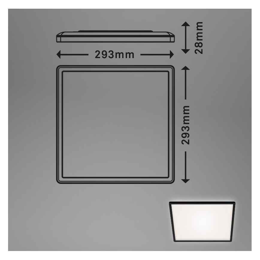 Briloner 7156-415 - LED plafondlamp SLIM LED/18W/230V