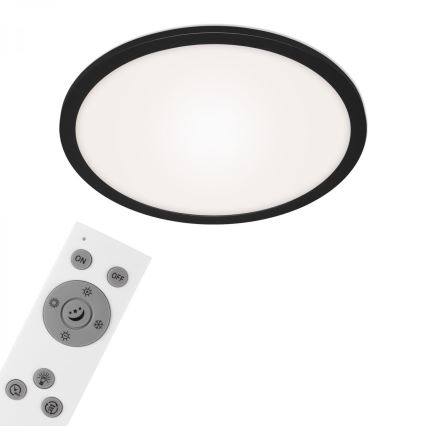 Briloner 7168-015 - Dimbare LED Plafondlamp PIATTO LED/22W/230V 3000-6500K diameter 40 cm zwart + afstandsbediening
