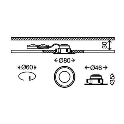 Briloner 7197-036-SET 3x LED dimbare badkamer inbouwspot LED/4,5W/230V IP44