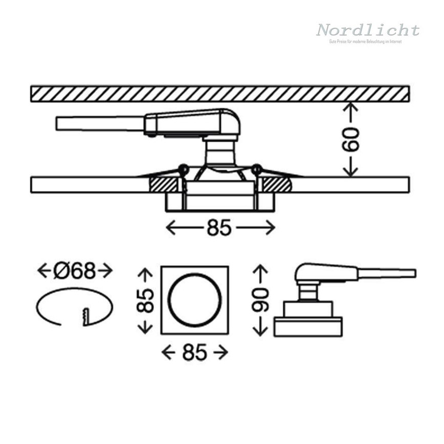 Briloner 7200-016 - Hangende LED Badkamer plafond verlichting ATTACH 1xGU10/3W/230V IP23