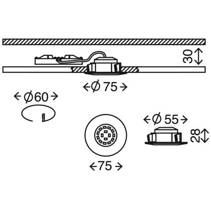 Briloner 7204-031 - SET 3x Hangende LED Badkamer plafond verlichting ATTACH LED/5W/230V IP44