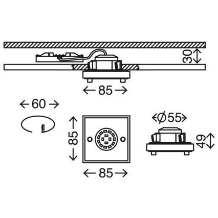 Briloner 7215-012 - Hangende LED Badkamer plafond verlichting ATTACH LED/5W/230V IP44