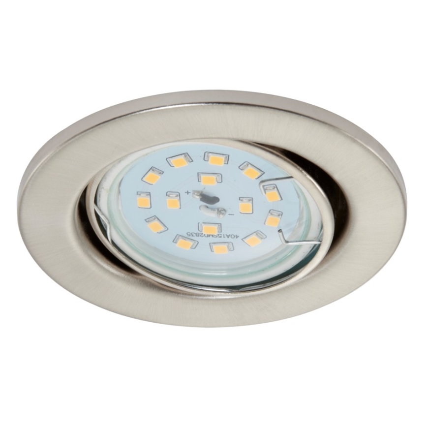 Briloner 7220-032 - SET 3x LED Badkamer inbouwverlichting FIT 1xGU10/5W/230V mat nikkel