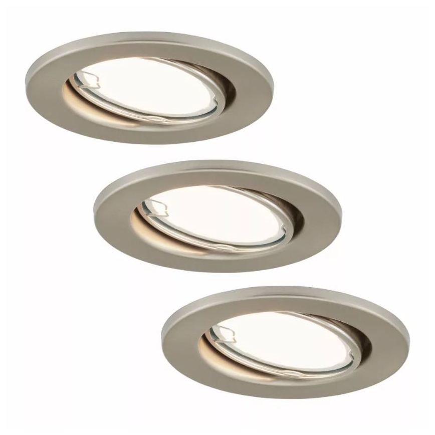 Briloner 7221-032 - SET 3x LED Badkamer Inbouw Lamp 1xGU10/3W/230V IP23 mat chroom