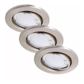 Briloner 7221-032 - SET van 3x LED inbouw badkamerlampen 1xGU10/3W/230V IP23 mat chroom