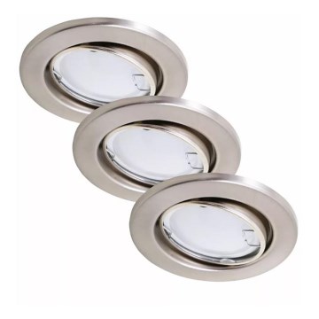 Briloner 7221-032 - SET van 3x LED inbouw badkamerlampen 1xGU10/3W/230V IP23 mat chroom