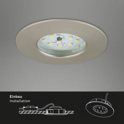 Briloner 7231-032 - SET 3x LED Dimbaar badkamer inbouw ATTACH lamp LED/5,5W/230V IP44