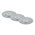 Briloner 7231-039 - SET van 3 dimbare LED-inbouwspots voor de badkamer LED/5,5W/230V IP44 mat chroom