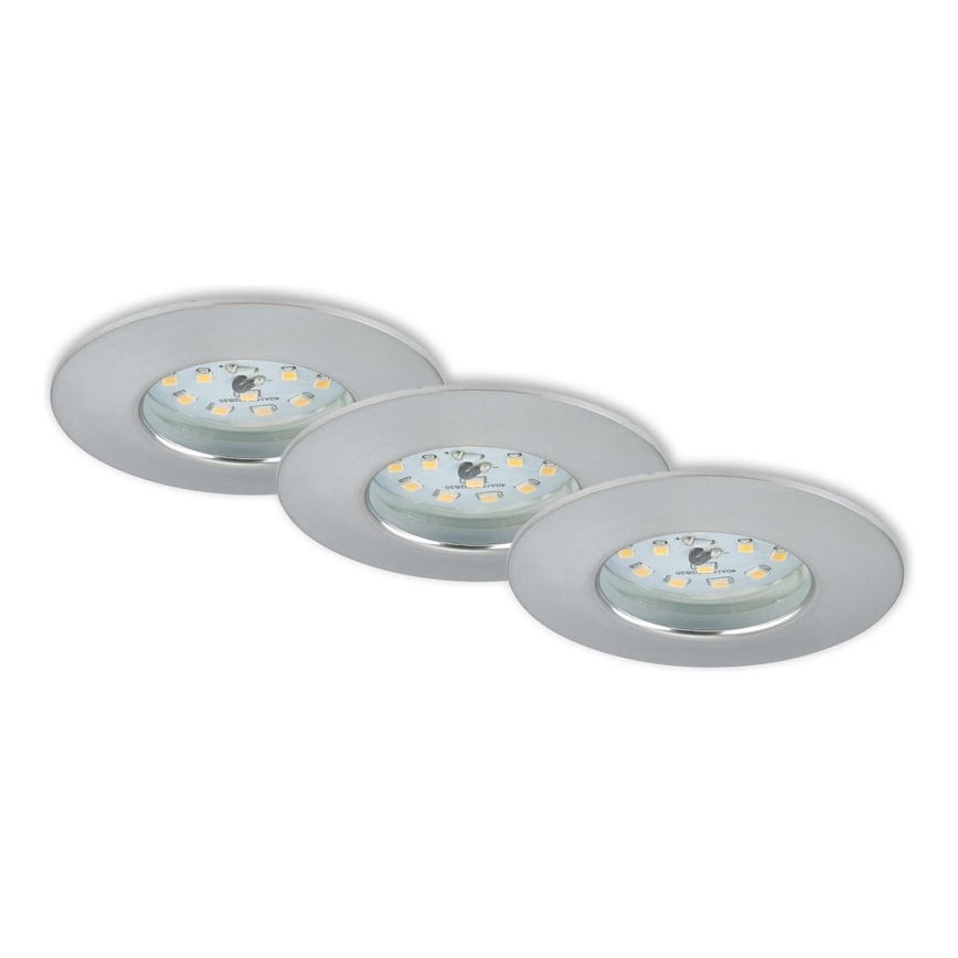 Briloner 7231-039 - SET van 3 dimbare LED-inbouwspots voor de badkamer LED/5,5W/230V IP44 mat chroom