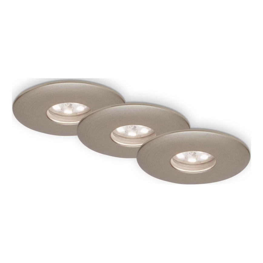 Briloner 7240-032 - SET 3x Hangende LED Badkamer plafond verlichting ATTACH LED/1,8W/230V IP44 mat chroom