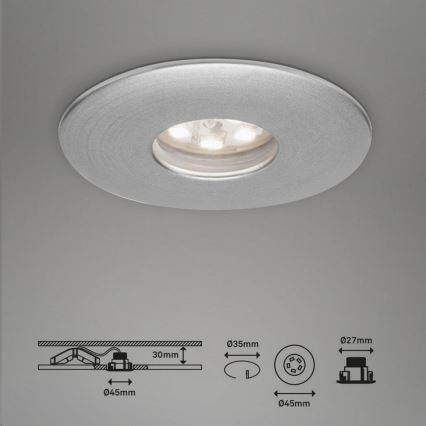 Briloner 7240-039 - SET 3x Hangende LED Badkamer plafond verlichting LED/1,8W/230V IP44