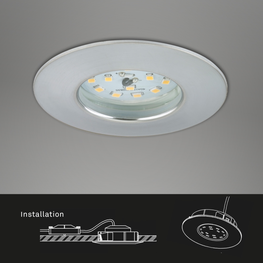 Briloner 7295-019 - LED dimbare inbouwspot voor badkamer ATTACH LED/6,5W/230V IP44